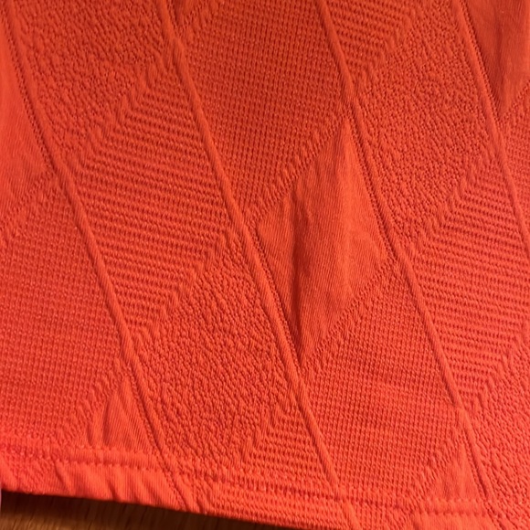 Belah & Codey Multi Texture Coral Pink Orange L Stretch Tank Top Made in USA EUC - Picture 8 of 8